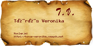 Törös Veronika névjegykártya