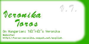 veronika toros business card